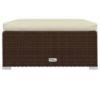 vidaXL 6-tlg. Garten-Lounge-Set mit Kissen Poly Rattan Braun