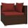 vidaXL 6-tlg. Garten-Lounge-Set mit Kissen Poly Rattan Braun