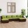 vidaXL 6-tlg. Garten-Lounge-Set mit Kissen Poly Rattan Braun