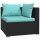 vidaXL 6-tlg. Garten-Lounge-Set mit Kissen Poly Rattan Schwarz