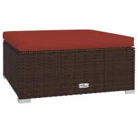 vidaXL 6-tlg. Garten-Lounge-Set mit Kissen Poly Rattan Braun