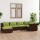 vidaXL 6-tlg. Garten-Lounge-Set mit Kissen Poly Rattan Braun