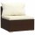vidaXL 6-tlg. Garten-Lounge-Set mit Kissen Poly Rattan Braun