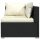 vidaXL 7-tlg. Garten-Lounge-Set mit Kissen Poly Rattan Schwarz