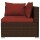 vidaXL 7-tlg. Garten-Lounge-Set mit Kissen Poly Rattan Braun