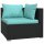 vidaXL 9-tlg. Garten-Lounge-Set mit Kissen Schwarz Poly Rattan