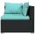 vidaXL 9-tlg. Garten-Lounge-Set mit Kissen Schwarz Poly Rattan