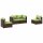 vidaXL 4-tlg. Garten-Lounge-Set mit Kissen Poly Rattan Braun