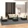 vidaXL 5-tlg. Garten-Lounge-Set mit Kissen Poly Rattan Schwarz