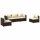 vidaXL 5-tlg. Garten-Lounge-Set mit Kissen Poly Rattan Braun