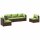 vidaXL 5-tlg. Garten-Lounge-Set mit Kissen Poly Rattan Braun