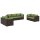 vidaXL 7-tlg. Garten-Lounge-Set mit Kissen Poly Rattan Braun