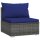 vidaXL 8-tlg. Garten-Lounge-Set mit Kissen Poly Rattan Grau