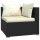 vidaXL 6-tlg. Garten-Lounge-Set mit Kissen Poly Rattan Schwarz