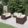 vidaXL 6-tlg. Garten-Lounge-Set mit Kissen Poly Rattan Braun