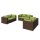 vidaXL 6-tlg. Garten-Lounge-Set mit Kissen Poly Rattan Braun