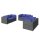 vidaXL 6-tlg. Garten-Lounge-Set mit Kissen Poly Rattan Grau