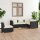 vidaXL 5-tlg. Garten-Lounge-Set mit Kissen Poly Rattan Schwarz