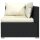 vidaXL 6-tlg. Garten-Lounge-Set mit Kissen Poly Rattan Schwarz