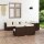 vidaXL 7-tlg. Garten-Lounge-Set mit Kissen Braun Poly Rattan