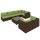 vidaXL 8-tlg. Garten-Lounge-Set mit Kissen Braun Poly Rattan