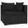 vidaXL 7-tlg. Garten-Lounge-Set mit Kissen Schwarz Poly Rattan