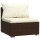 vidaXL 9-tlg. Garten-Lounge-Set mit Kissen Poly Rattan Braun