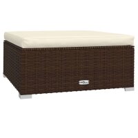 vidaXL 9-tlg. Garten-Lounge-Set mit Kissen Poly Rattan Braun