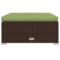 vidaXL 11-tlg. Garten-Lounge-Set mit Kissen Poly Rattan Braun