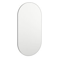 vidaXL Spiegel mit LED-Leuchten 60x30 cm Glas Oval