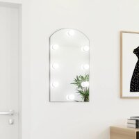 vidaXL Spiegel mit LED-Leuchten 70x40 cm Glas...