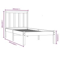 vidaXL Massivholzbett Kiefer 100x200 cm