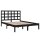 vidaXL Massivholzbett Schwarz 120x190 cm 4FT Small Double