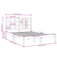 vidaXL Massivholzbett 140x190 cm