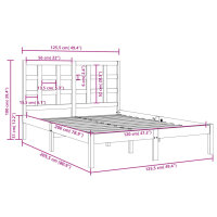 vidaXL Massivholzbett 120x200 cm