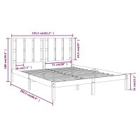 vidaXL Massivholzbett 150x200 cm 5FT King Size