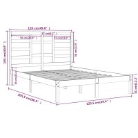 vidaXL Massivholzbett 120x200 cm