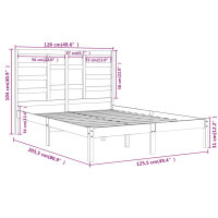 vidaXL Massivholzbett Wei&szlig; 120x200 cm