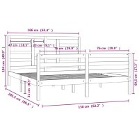 vidaXL Massivholzbett 160x200 cm