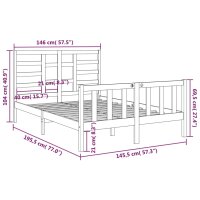 vidaXL Massivholzbett 140x190 cm