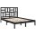 vidaXL Massivholzbett Schwarz 120x190 cm 4FT Small Double