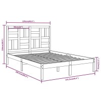 vidaXL Massivholzbett 120x200 cm