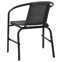 vidaXL Gartenst&uuml;hle 6 Stk. Rattan-Optik Kunststoff und Stahl 110 kg