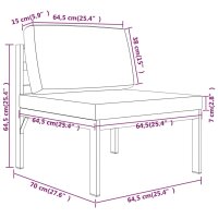 vidaXL 4-tlg. Garten-Lounge-Set mit Kissen Aluminium Anthrazit