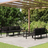 vidaXL 6-tlg. Garten-Lounge-Set mit Kissen Aluminium...