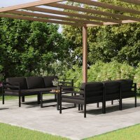 vidaXL 7-tlg. Garten-Lounge-Set mit Kissen Aluminium Anthrazit