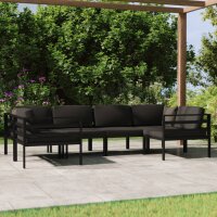 vidaXL 6-tlg. Garten-Lounge-Set mit Kissen Aluminium...