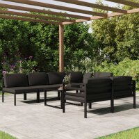 vidaXL 8-tlg. Garten-Lounge-Set mit Kissen Aluminium Anthrazit