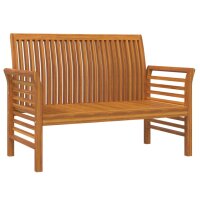 vidaXL Sofabank mit Dunkelgrauen Kissen Massivholz Akazie