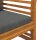 vidaXL Sofabank mit Dunkelgrauen Kissen Massivholz Akazie